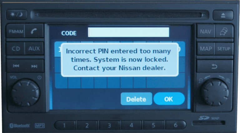 Nissan LCN naprawa zablokowanego radia