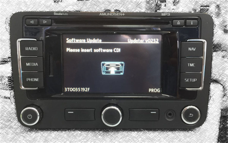 Naprawa RNS 315 Please insert software CD! VW SKODA SEAT